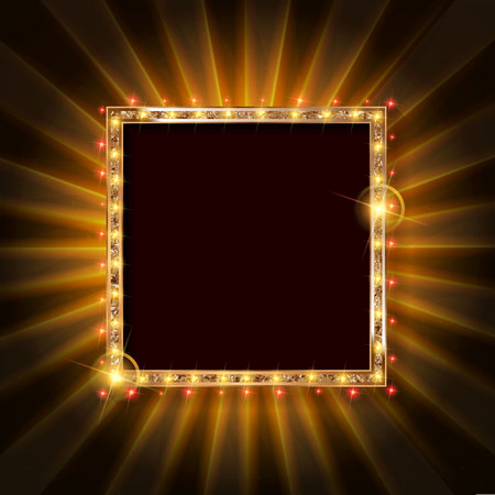 Neon lamps billboard frame.のイラスト素材