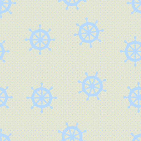 seamless pattern with steering wheels. Vector illustrationのイラスト素材