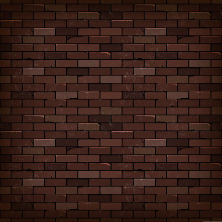 Red brick wall vector background. Illustrationのイラスト素材