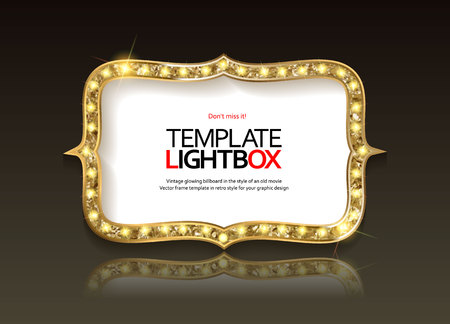 Retro light sign. Vintage style banner. Vector illustrationのイラスト素材