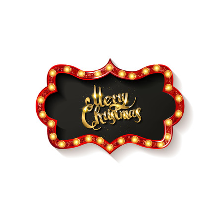 Invitation merry christmas party poster. on white background. Vector illustrationのイラスト素材