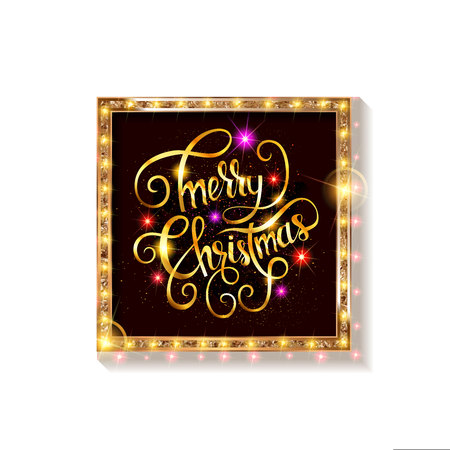 Merry Christmas and Happy New Year 2020. Trendy background with Golden twinkles and geometric designs . Poster, card, label, banner design.のイラスト素材