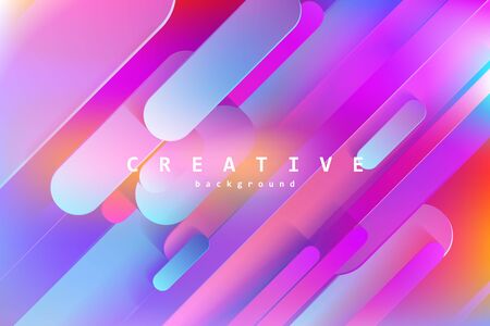 Colorful geometric background. Fluid shapes composition. vector.のイラスト素材