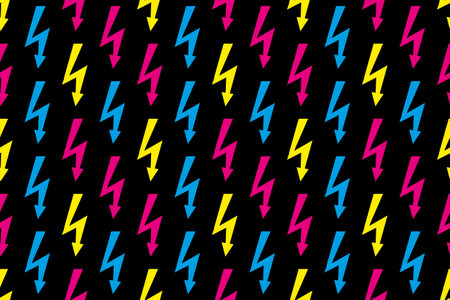 Seamless pattern with zippers. Drawing by hand, children's drawing. Stylish abstract background. Bright, colorful drawing. vector illustrationのイラスト素材