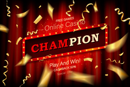 Coupon banner with gold confetti and ribbons. vector illustrationのイラスト素材