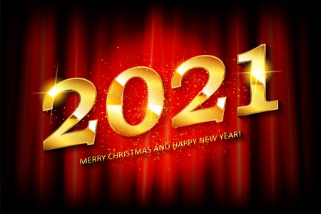 2021 Happy New Year background for your flyers, invitation, party posters, greetings card.のイラスト素材