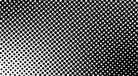 Vector halftone dots. Black dots on white background.のイラスト素材