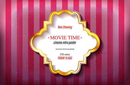 Ornamental frame on stripy wallpaper, similar available in my portfolio. vector illustrationのイラスト素材