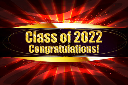 Class of 2022, you did it Template for graduation party design, high school, college congratulation graduate. vector illustrationのイラスト素材