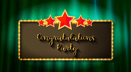 Neon rectangle frame or neon lights horizontal sign. Vector abstract background, tunnel, portal. Geometric glow outline shape or laser glowing lines. Abstract background with space for your text.のイラスト素材