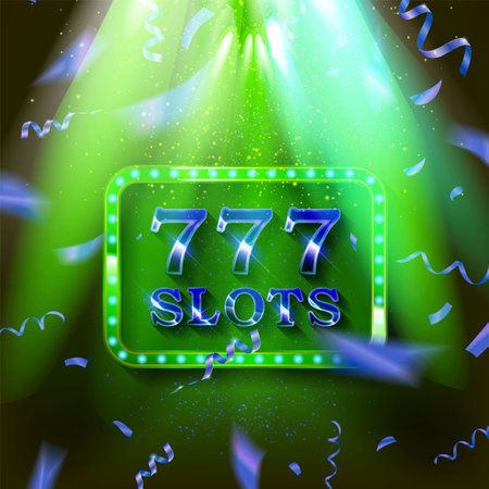 Slot machine wins the jackpot. 777 Big win concept. casino jackpot. vector illustrationのイラスト素材