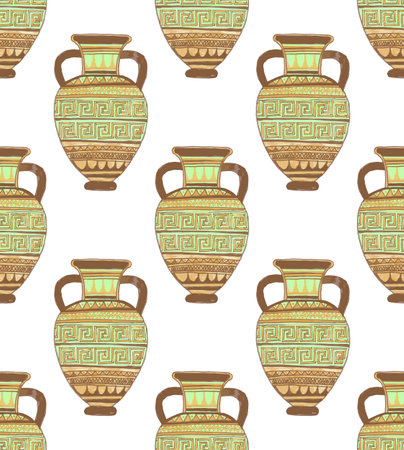 Seamless pattern of you meander. vector illustrationのイラスト素材