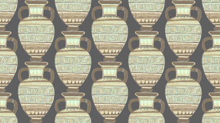 Seamless pattern of you meander. vector illustrationのイラスト素材