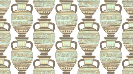 Seamless pattern of you meander. vector illustrationのイラスト素材