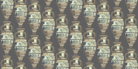 Seamless pattern of you meander. vector illustrationのイラスト素材