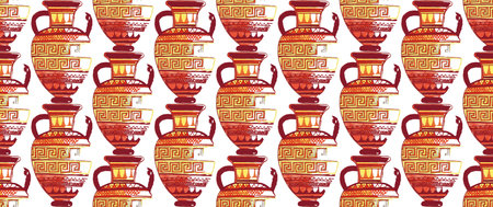 Seamless pattern of you meander. vector illustrationのイラスト素材