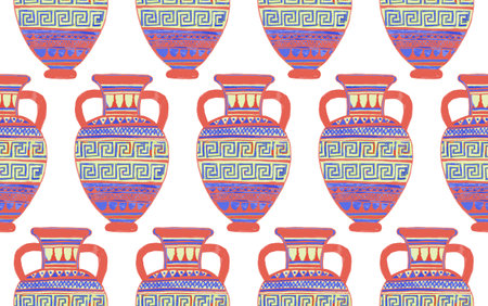 Seamless pattern of you meander. vector illustrationのイラスト素材