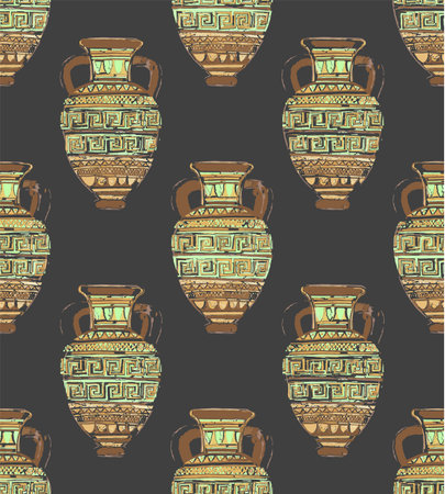 Seamless pattern of you meander. vector illustrationのイラスト素材