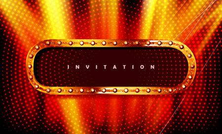 retro light sign. vintage style banner. vector illustration.のイラスト素材