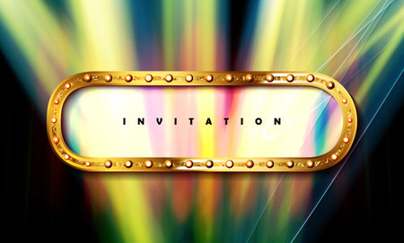 retro light sign. vintage style banner. vector illustration.のイラスト素材