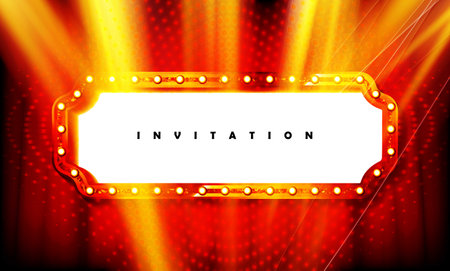 retro light sign. vintage style banner. vector illustration.のイラスト素材