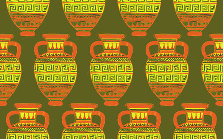 Seamless pattern of you meander. vector illustrationのイラスト素材