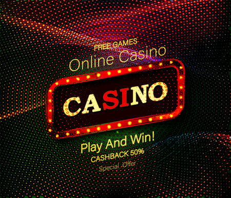 retro casino banner. vector illustration for your design. EPS10のイラスト素材
