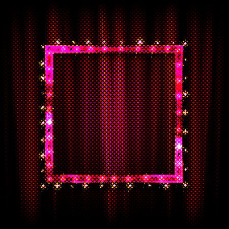 Premium Dark pink curtain scene gracefully. Cover with vertical motion blur and text premium. Like curtains in theater. Elegance vector backdrop with vintage signのイラスト素材