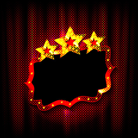 retro light sign. vintage style banner. vector illustration.のイラスト素材