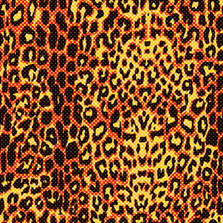 Cassic leopard seamless repeating pattern decorative leopard design vector hand drawn. vector illustrationのイラスト素材