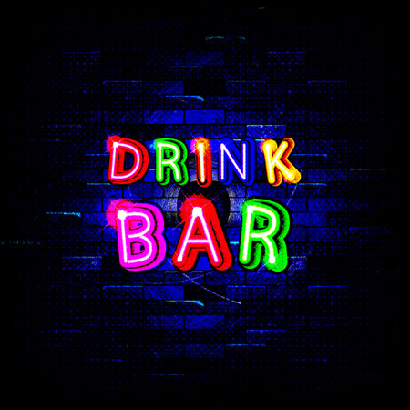 Drink bar sign. vector illustrationのイラスト素材