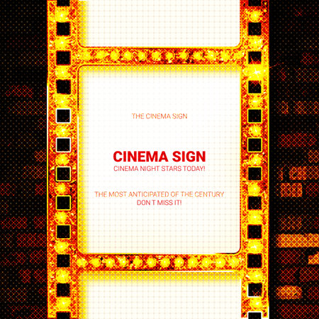 Real one gold window film strip. Eps 10 vector file.のイラスト素材