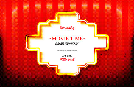 retro light sign. vintage style banner. vector illustration.のイラスト素材