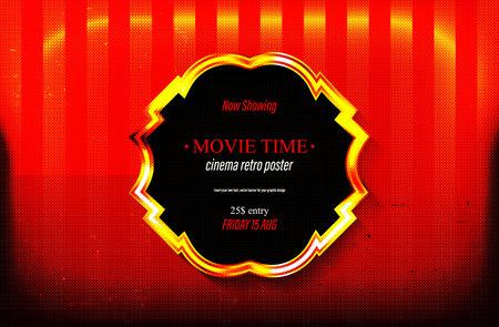 retro light sign. vintage style banner. vector illustration.のイラスト素材