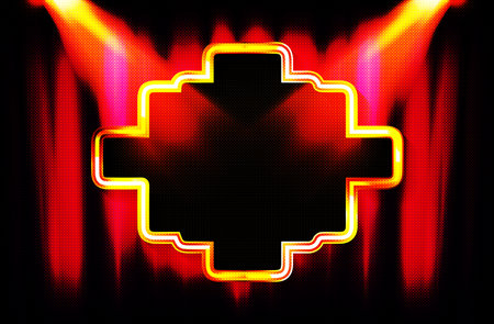 retro light sign. vintage style banner. vector illustration.のイラスト素材