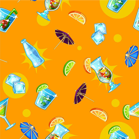 Pattern cocktailのイラスト素材