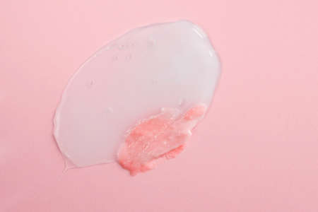 Multicolored cosmetic product sample, beauty background. cosmetic product texture and selfcare trendの写真素材