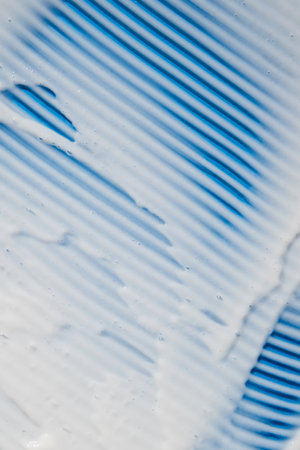 Smear of a white cream cosmetic product.の写真素材