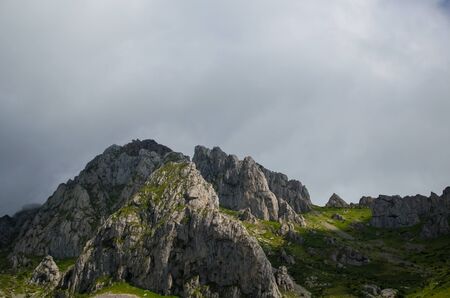 Beautiful landscape in Galicia mountain villageの写真素材