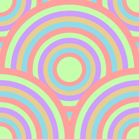 Geometric seamless pattern with the image of circles. Abstract color pattern in the form of circles on the water. A pattern of circles, for decoration and print. Vector illustrationのイラスト素材