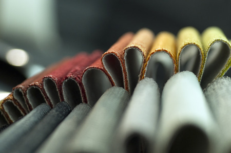 Catalogue of multicoloured cloth from matting fabric texture background.の写真素材