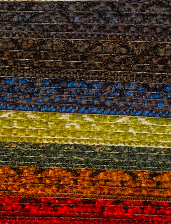 Catalog of multicolored cloth from matting fabric texture background, silk fabric texture, textile industry background with blurred, Colored cotton fabric,Macro, tissue catalogの写真素材