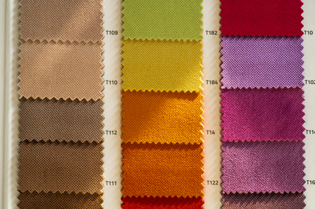 Catalog of multicolored cloth from matting fabric texture background, silk fabric texture, textile...