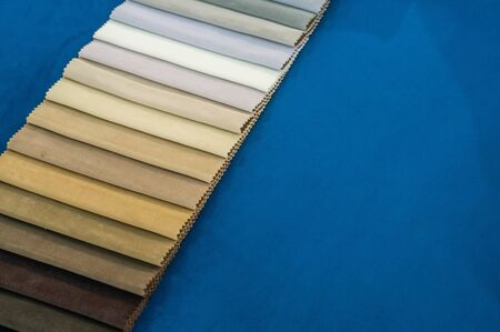Catalog of multicolored cloth from matting fabric texture background, silk fabric texture, textile...