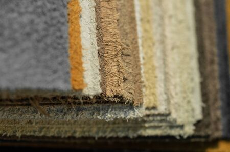 Luxury multicolored leather samples close-up. Can be used as background. Industry background.