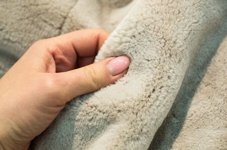Artificial fur texture for background close-up. Industry background.
