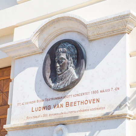 BUDAPEST, HUNGARY - APRIL 2020: Monumentl Ludvig Van Beethoven.のeditorial素材
