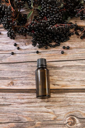 Elderberry syrup immunity boosting for flu season. Elder, black elder.の写真素材