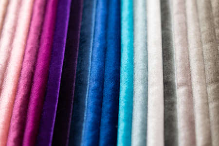 Catalog of multi-colored fabric samples. Textile industry background. Colored cotton fabric. Paletの写真素材