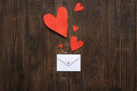 Valentines Day postcard. Love concept for mothers day or valentines day.の写真素材